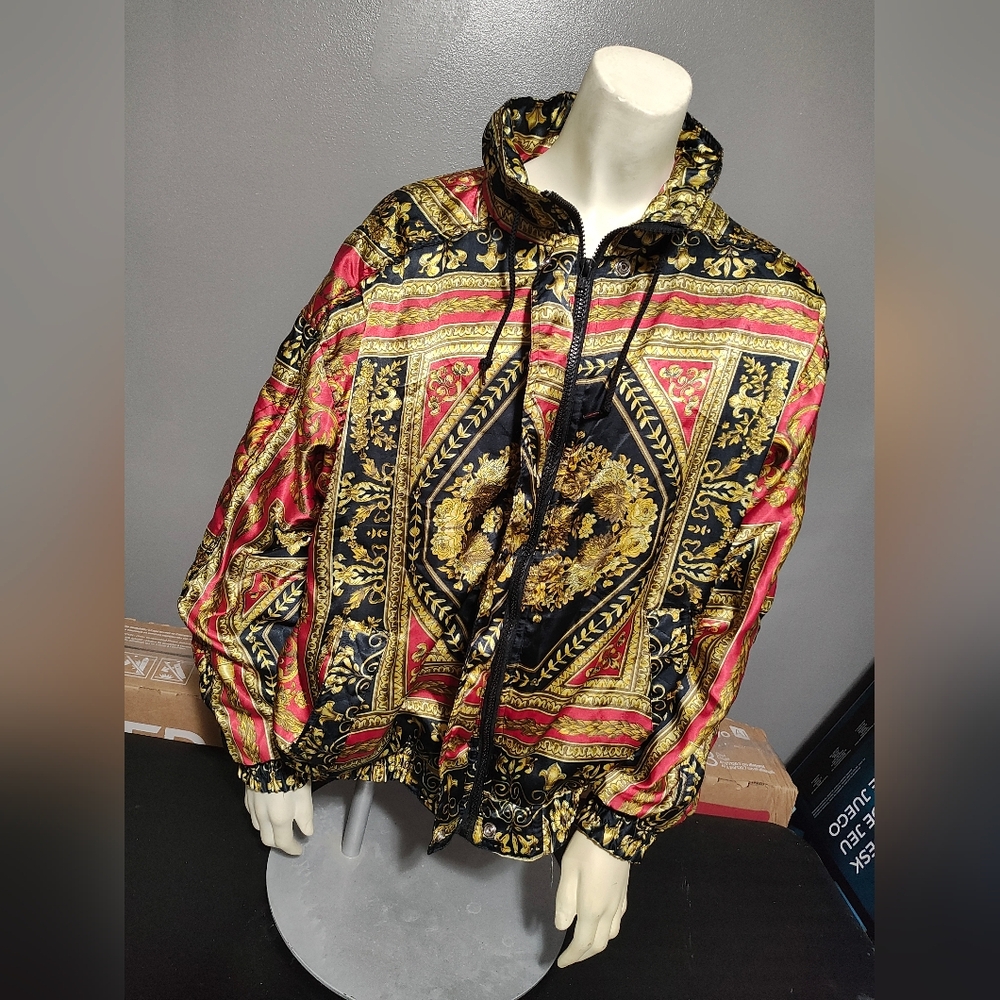 Versace Inspired Black and Gold Jacket
